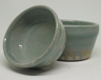 Teal Green Celadon Stacking Pottery Bowls, Handmade Pottery, Ceramic Bowls, Stacking Bowls, Pottery Bowls