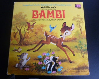 Walt Disney's Story and Songs From Bambi Vinyl Record LP 3903 (with booklet) Disneyland Records 1969