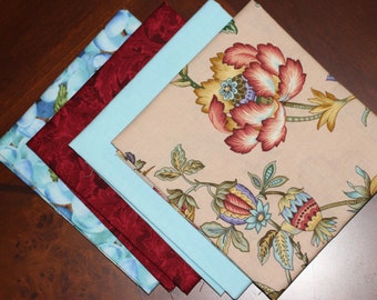South Sea Imports, Benartex and Hoffman Fabric's fat quarter's combination, a 4 item batch.