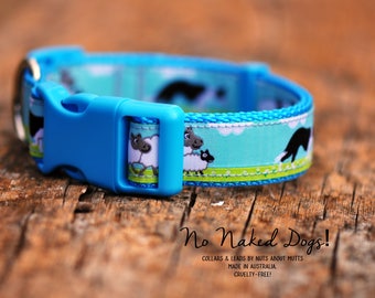 Collie ribbon dog collars Medium to X-Large