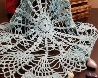 Light blue doily 18 inches