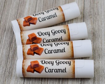 Ooey Gooey Caramel Flavored Lip Balm - Handmade All Natural Lip Balm