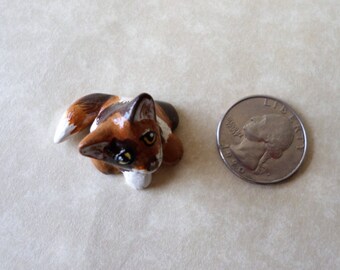 Calico cat, Miniature cat figurine, small cat figurine, cat lover gift , cat sculpture