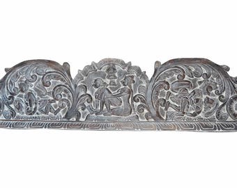 Vintage Indian Eclectic UNIQ Headboard Handcarved Love Kamsutra RESORT bOUTIQUE Interior Design Decor 72X18