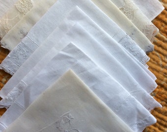 8 Vintage Handkerchiefs Bridesmaid Gifts