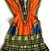 Orange Angelina (Dashiki) Dress with Elastic Waist Band