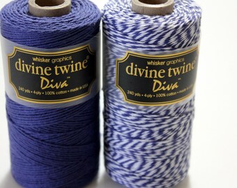 CLOSEOUT - Baker's Twine - Violet Diva Stripe Divine Twine - Full Spool - 240 yards