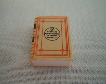 Miniature Book ~ Dictionary ~ Webster's Dictionary ~ Vintage ~ Library ~ Miniature ~ Fairy Garden ~ Dollhouse ~ Accessories