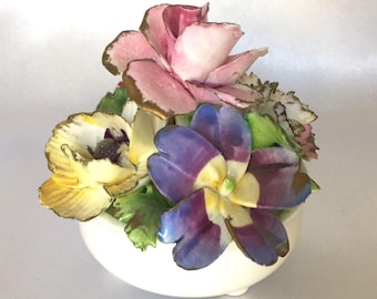 Vintage Crown Staffordshire Bone China Flower Pot