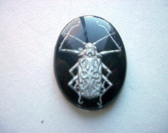 Vintage Glass Intaglio of a Bug/Scarab