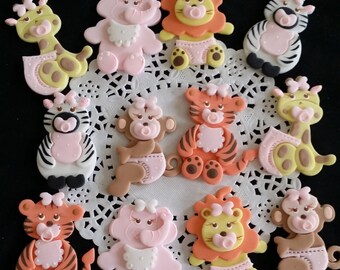 Baby Giraffe Figurine, Safari Baby Shower, Giraffe Baby Shower, Jungle Baby Shower, Pink Baby Giraffe, Giraffe Cake Topper, Zoo Baby Shower