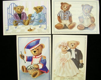 SET of 4 cards make 9 * 13CM: bears (No.2)