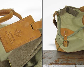 Gokey Bootlegger Duffle Bag Leather and Canvas Large Travel Luggage