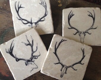 Antlers coasters - coaster set of 4