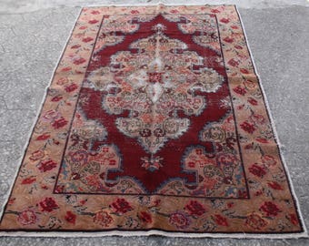Kilim Rug , Turkish Kilim Rug , Vintage Kilim Rug , Small Kilim Rug , Kilim , Carpet Rug , Antique Rug , Oushak Rug , 8.3x5.1 feet 256x158cm