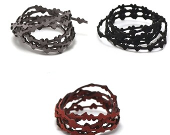 1 m + 1 m (free) cord strap perforated suede "bundle" 6 x 1, 8 mm, color choice