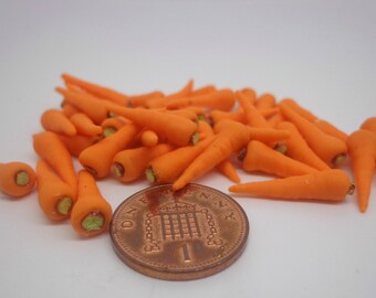 1:12 Scale Dolls House Miniature Pack Of 12 Carrots