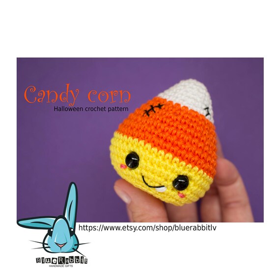 Candy corn Halloween crochet pattern. Amigurumi pattern