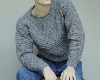 Wool Sweater Men, Sweater Man, Men's Wool Sweater, Men's Sweater, Gray Sweater, Wool Sweater, Men's Sweaters, Gift for Him, Available in M