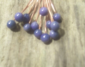 Made to Order Enameled Copper Headpins Purple Lavender