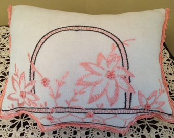 Pillows made from Vintage Linens