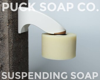 PUCK Extra Pure UNSCENTED All Natural Soap, Suspending Soap, Shea Butter, Sensitive Skin, Hypoallergenic, Men's Soap