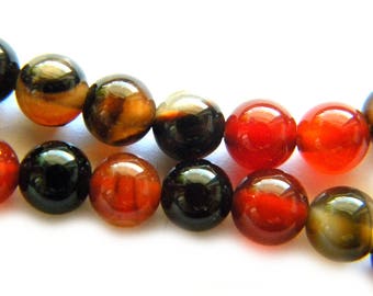 15" Strand 6mm Sardonyx Beads