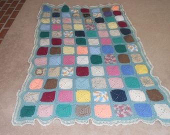Solid Block Granny Square Afghan