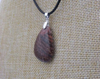 Natural Irish Beach Pebble Pendant Necklace