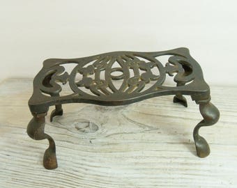 Antique 19th Century Pressing Iron Trivet - Cast Iron Trivet - Vintage Hand Forged Trivet - Rd No 439429 - 1910s