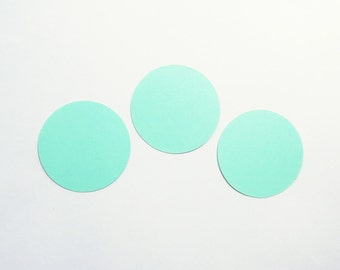 Turquoise Circle Die Cuts - 1-3" Inch Choose Your Color/Colors Diecuts Scrapbooking Basic Shape Round Cutouts Craft Cards Decoration Cute