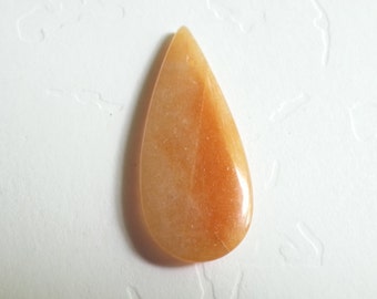 red aventurine, teardrop, foca,l 46mm, orange gemstone, orange teardrop,