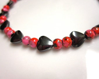 Magnetic Hematite Bracelet, Queen Of Hearts Bracelet, Therapy Bracelet