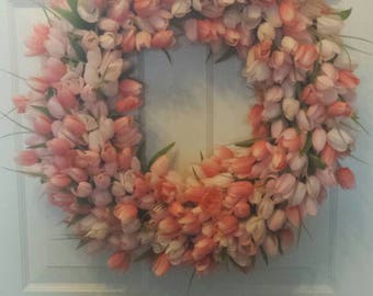 23' Tulip wreath / spring wreath / summer wreath / front door wreath / holiday wreath / Easter wreath / door wreath