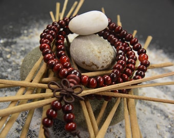 Man/women voque infinity multi layer beaded charm bracelet handmade jewelry red