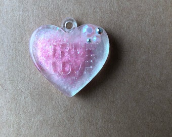 Secret Conversation Heart Necklace or Bracelet Charm
