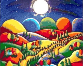 Rolling hills Cross stitch pattern pdf