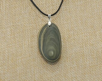 Natural Irish Beach Pebble Pendant Necklace