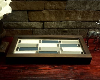 Candle Holder with Modern Glass Tile