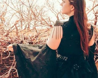 Ninja Maiden black cheongsam kimono