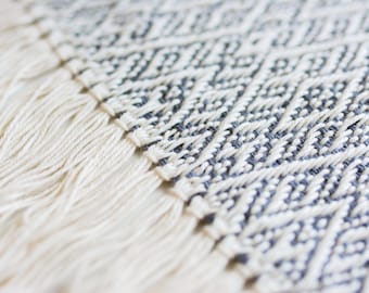 Nursery rug - floor rug - woven rug - gray rug - French country rug - farmhouse decor - kitchen rug - cotton rug - country decor