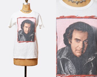 Vintage 80s NEIL DIAMOND Live TShirt / 1980s Rock N Roll Madison Square Garden NY Tour Concert Band T Shirt Shirt m l