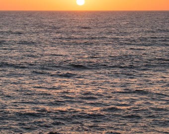 San Diego California sun over the pacific ocean , At sunset