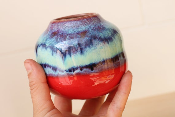 red bud vase // coastal decor // boho vase // small flower vase