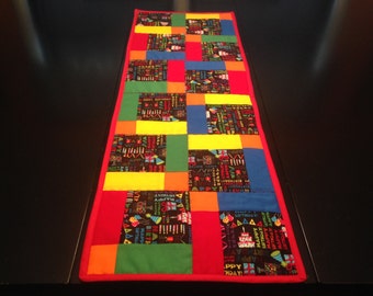 Quilted Table Runner Bright