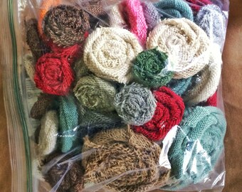 Burlap Flower Grab Bag