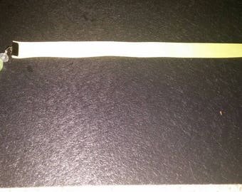 Lime green bookmark with dangles