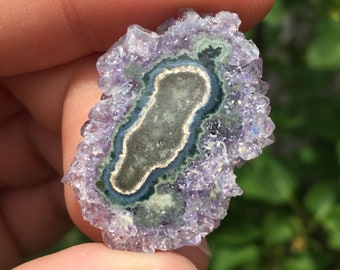Amethyst Quartz Stalactite Slice