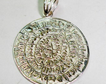 Pendant silver Greek alphabet