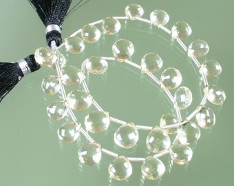 AAA Scapolite Faceted Heart Briolettes 8mm - 9mm